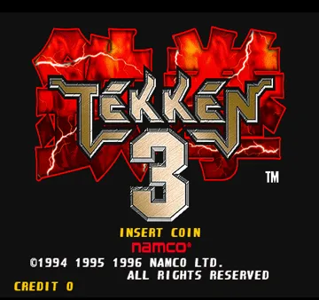 Tekken 3 (TET1/VER.E) screen shot title